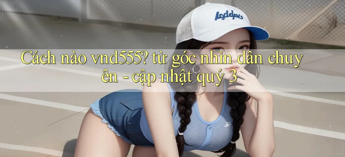 Cách nào vnd555 từ góc nhìn dân chuyên   cập nhật quý 3