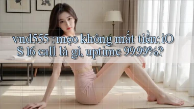 vnd555 mẹo không mất tiền iOS 16 call là gì, uptime 99.99%